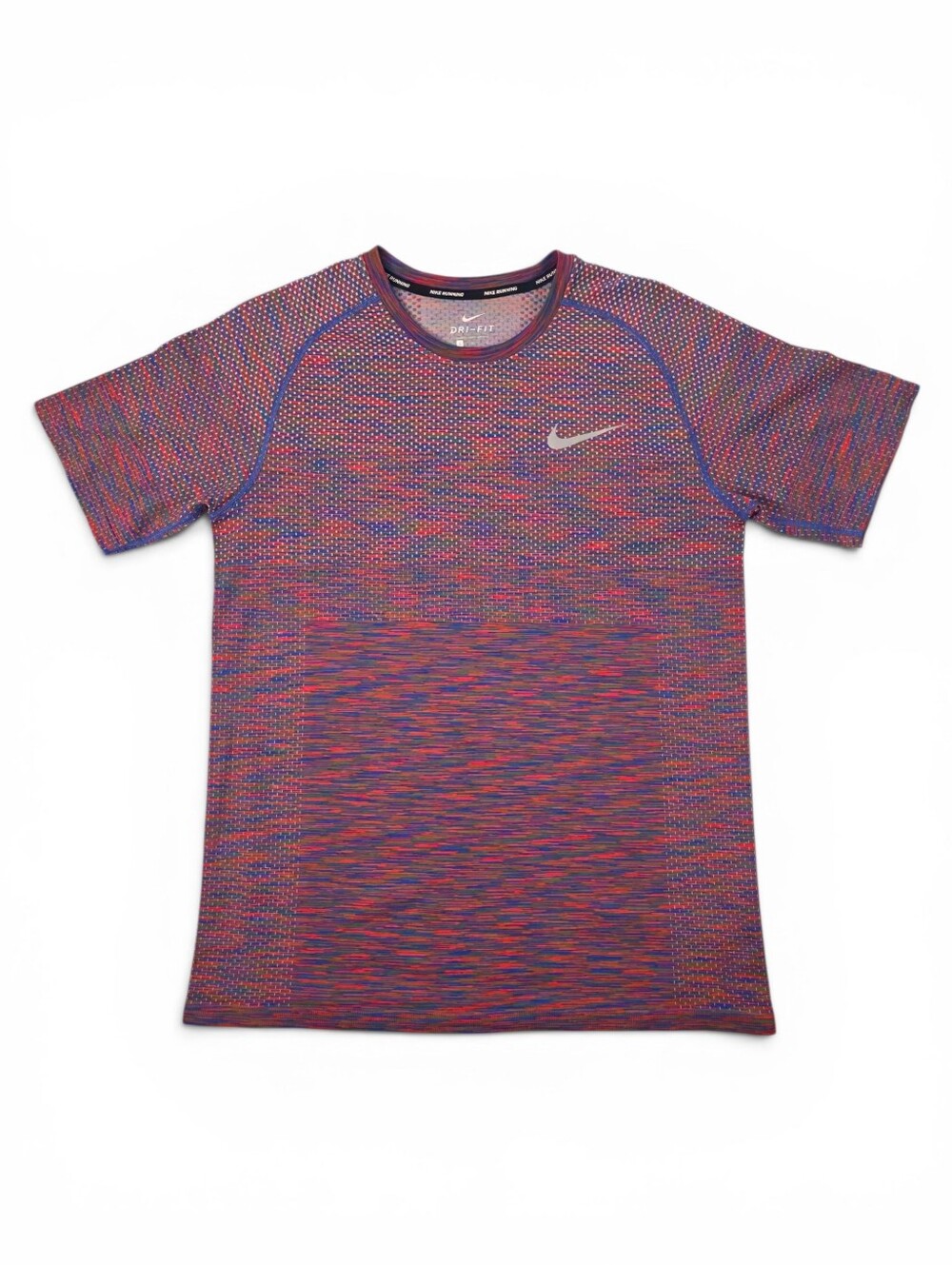 Nike Running Dri-FIT Knit Running Shirt Multicolor Short Sleeve Men L Activewear